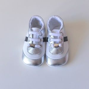Baby Dior Leather lace-up sneakers